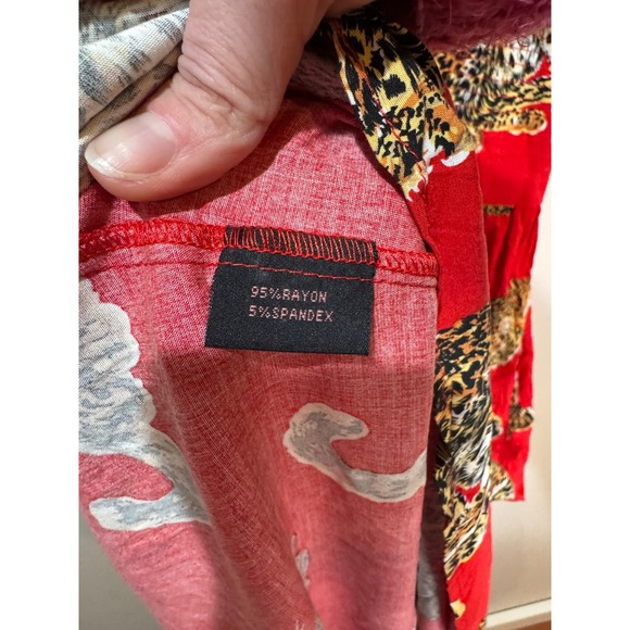 Trashy Diva Candice Gwinn My Pet Leopard Maxi Dress Red Sz 6 NWT RETIRED PRINT - Picture 9 of 11